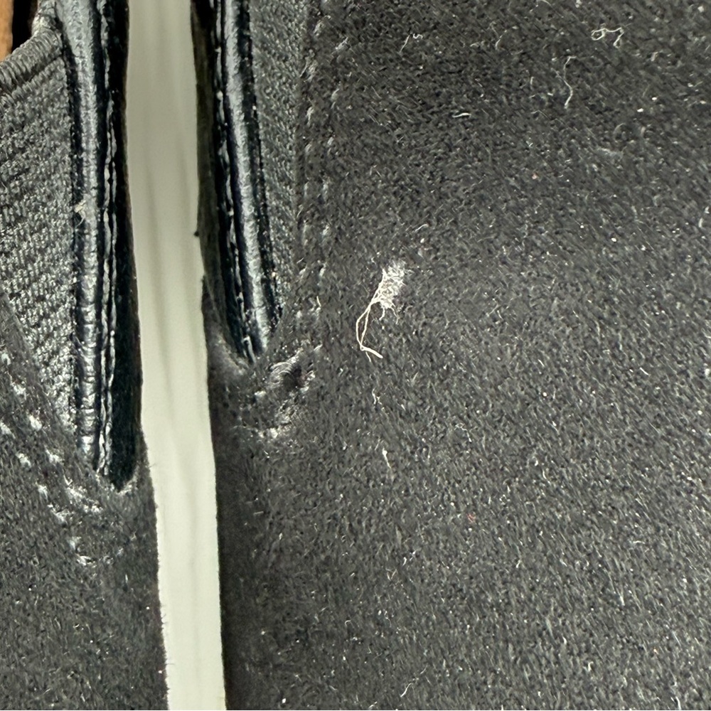 Giani Bernini Xenaa Black Slip-on Wedge Sneakers Suede & Leather Platform SZ 7.5 - Picture 15 of 15